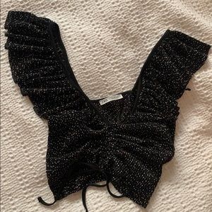 Zara polka dot crop top